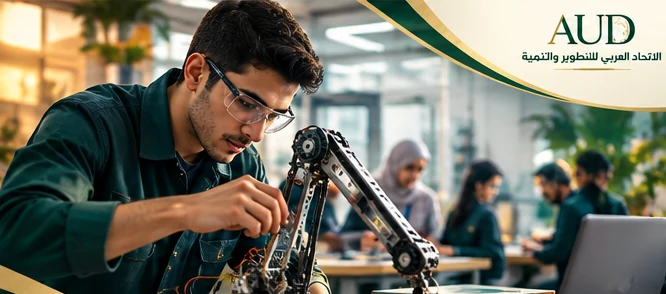 صورة توضيحية لمشروع التعلم التطبيقي داخل بيئات الإنتاج (نموذج مصنع–مدرسة)