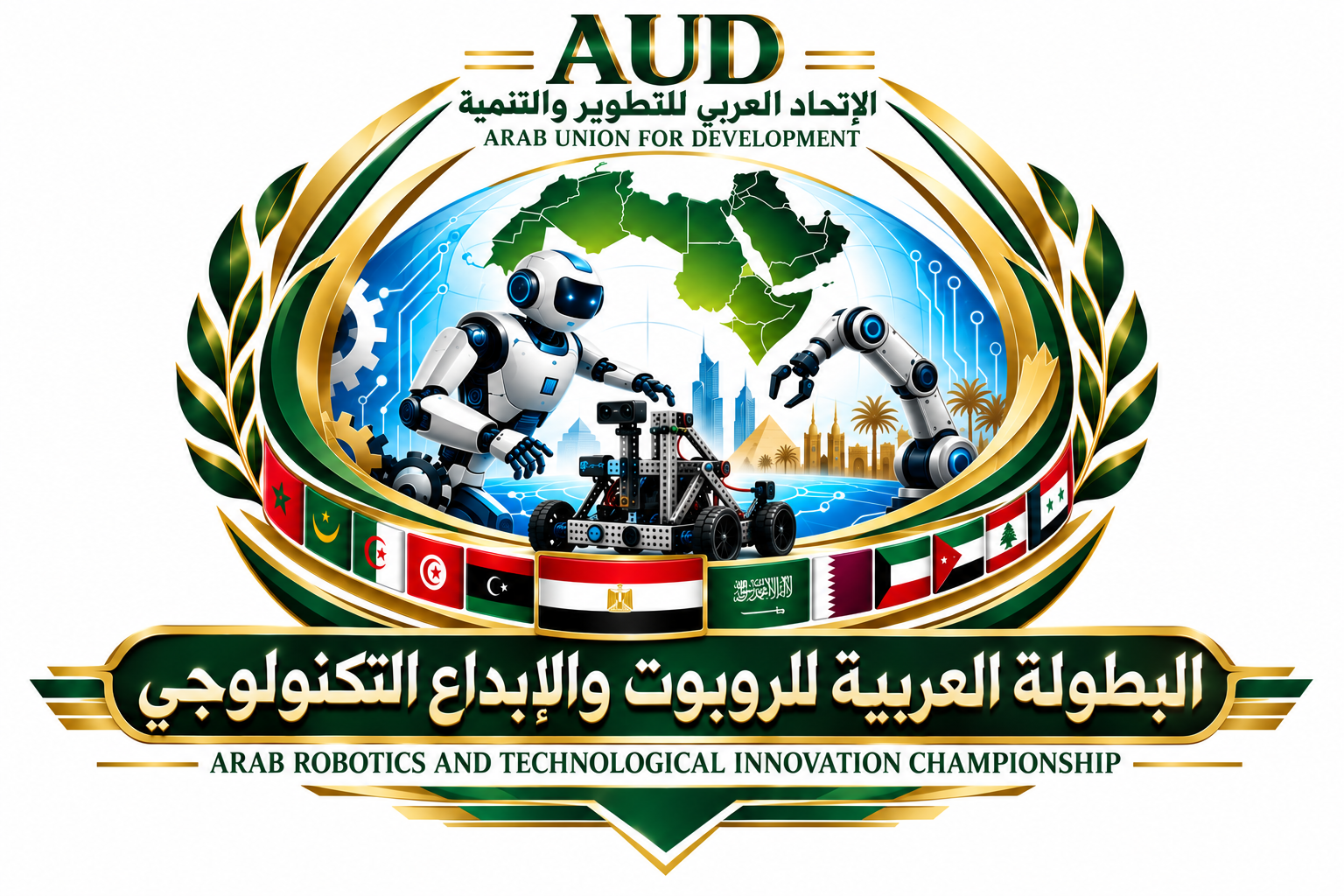 الشعار المعتمد للبطولة العربية للروبوت والإبداع التكنولوجي